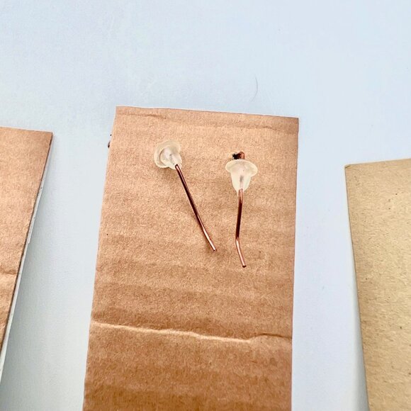 Lot Of 3 Pairs Handmade Beaded Dangle Earrings Mixed Stone Boho Style - Picture 9 of 10